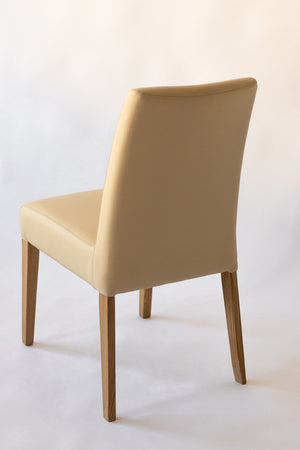 Pack of 2 or 4 Malaga Dining Chairs, Solid Oak Wood Frame, Beige Upholstery | NordicStory