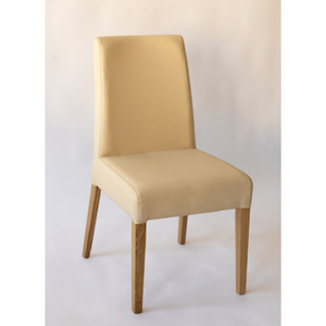 Pack of 2 or 4 Malaga Dining Chairs, Solid Oak Wood Frame, Beige Upholstery | NordicStory