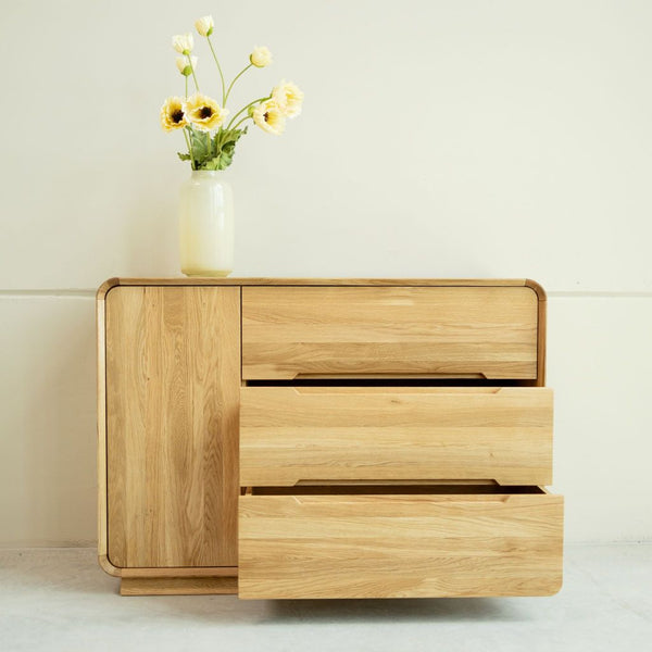 Solid oak chest of drawers Alina