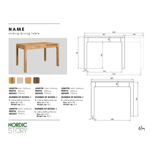 NordicStory Marsi extending dining table in solid oak