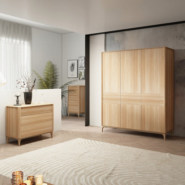 Oxford 4 solid oak wood closet for clothes NordicStory