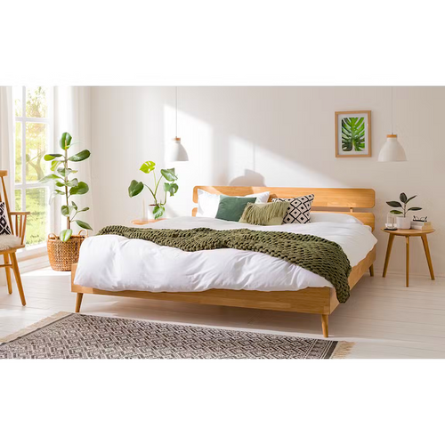 NordicStory Sustainable oak solid wood bed