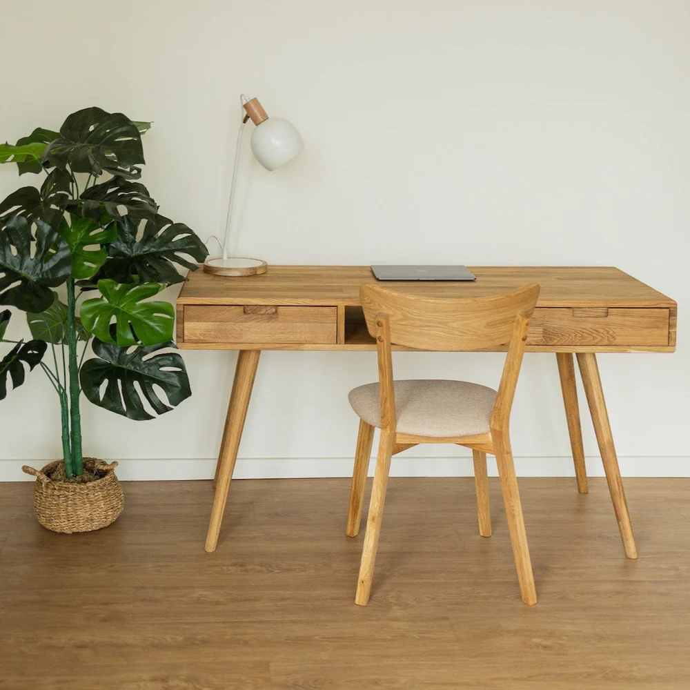 NordicStory Sustainable oak solid wood desk table
