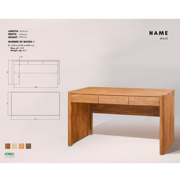 NordicStory Elsa solid oak writing table