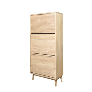 NordicStory Shoe rack in oak solid wood