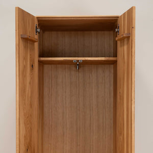 NordicStory Cabinet with 2 doors in solid oak Geneva, 60 x 45 x 200 cm.