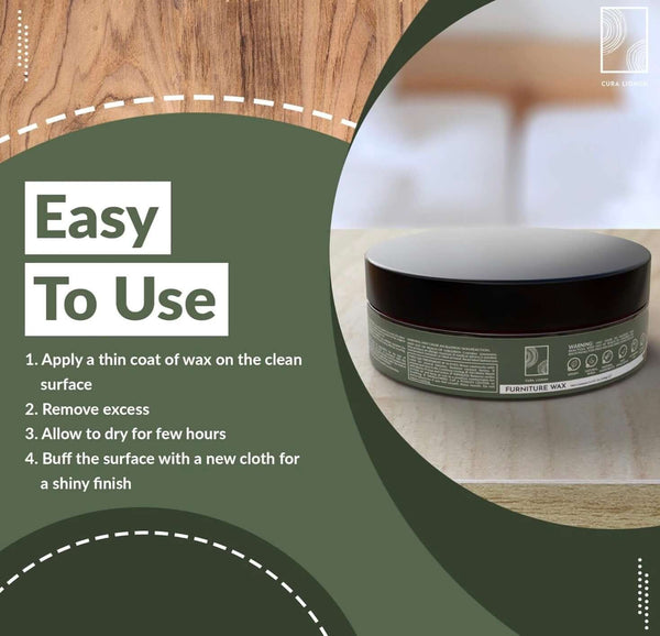 CURA LIGNUM Bee Furniture Wax. Color: colorless - Made in Germany