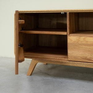 NordicStory TV stand in solid oak Geneva 2, 180 x 45 x 55 cm.