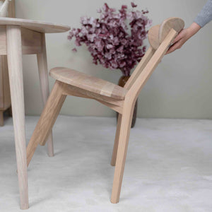 NordicStory Set Escandi 3 solid wood table and two chairs ISKU