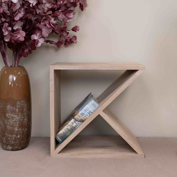 Side table, bedside table in solid oak wood Denmark