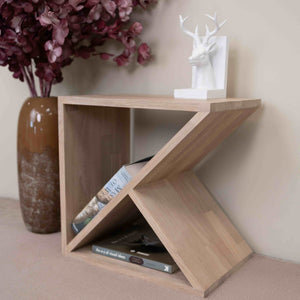 Side table, bedside table in solid oak wood Denmark