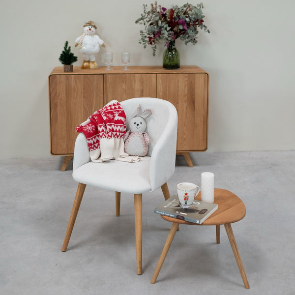 NordicStory Set of 3 apiables coffee tables in solid oak wood Geneva