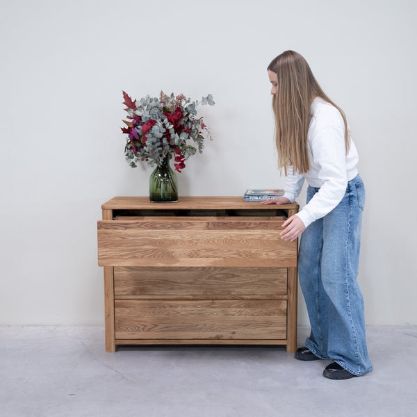 Elsa solid oak dresser chest of drawers
