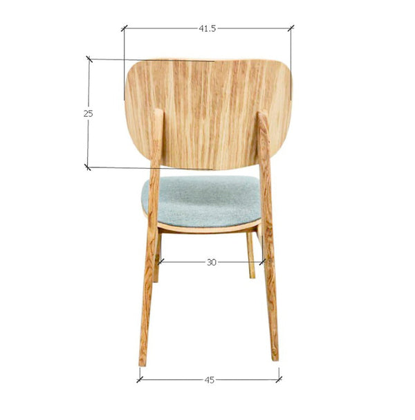 Pack of 2 or 4 Varde Dining Chairs, Solid Oak Wood Frame, Upholstery