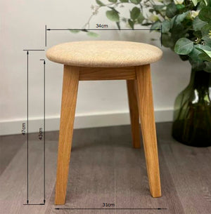 Pack of 2 or 4 Diana Solid Wood Dining Stools, upholstered | NordicStory