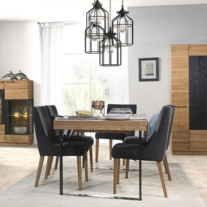 LoftStory Extending dining table with metal legs industrial nordic design