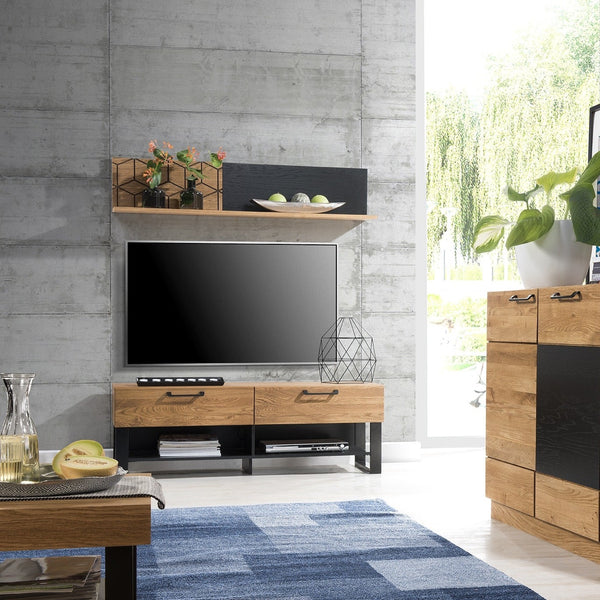 LoftStory Oak wood wall shelf industrial nordic design