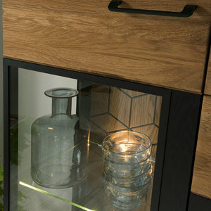 LoftStory Oak wood display cabinet Nordic industrial design