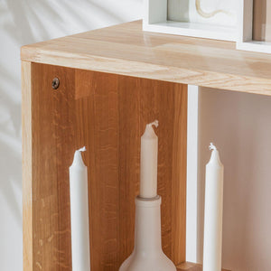 NordicStory Nordic Scandinavian Solid Oak Bookcase Bookcase Nordic Oak Bookcase