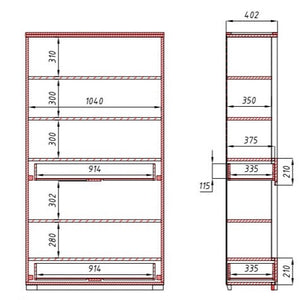 NordicStory Bookcase NordicStory Solid oak wall shelves