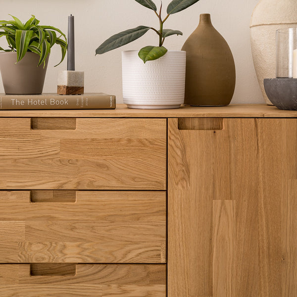 NordicStory Sideboard Chest of drawers in oak solid wood