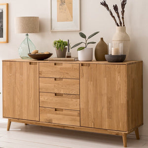 NordicStory Sideboard Chest of drawers in oak solid wood