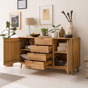 NordicStory Sideboard Chest of drawers in oak solid wood