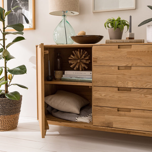 NordicStory Sideboard Chest of drawers in oak solid wood