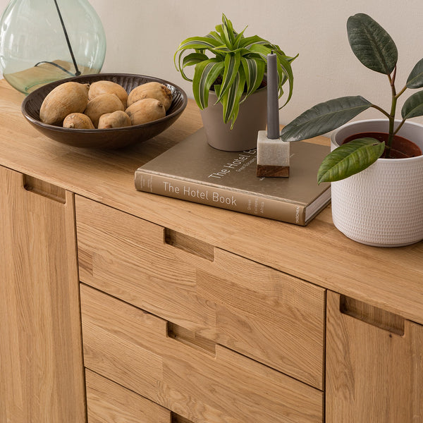 NordicStory Sideboard Chest of drawers in oak solid wood