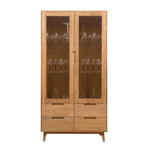 NordicStory Solid oak cabinet showcase cabinet