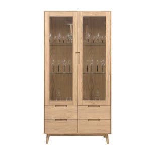 NordicStory Solid oak cabinet showcase cabinet