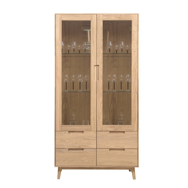 NordicStory Solid oak cabinet showcase cabinet