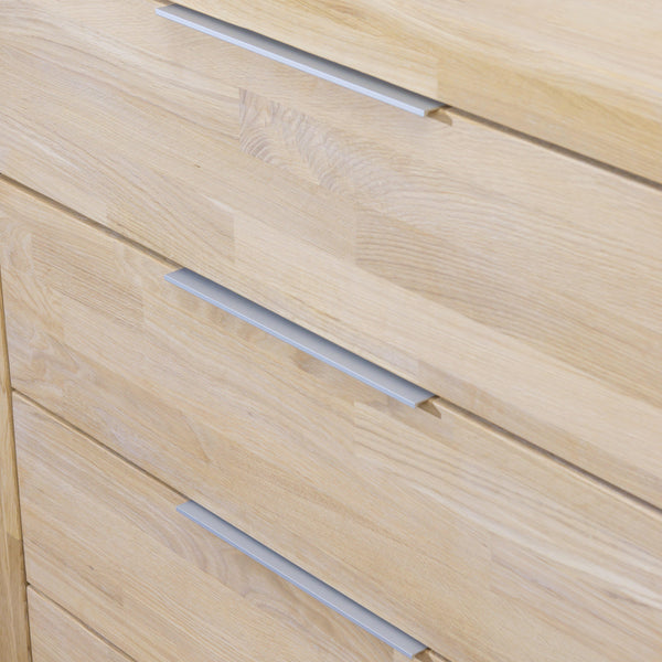 Chest of 4 drawers in solid oak wood Scandinavian style