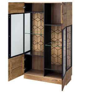 LoftStory Oak wood display cabinet Nordic industrial design