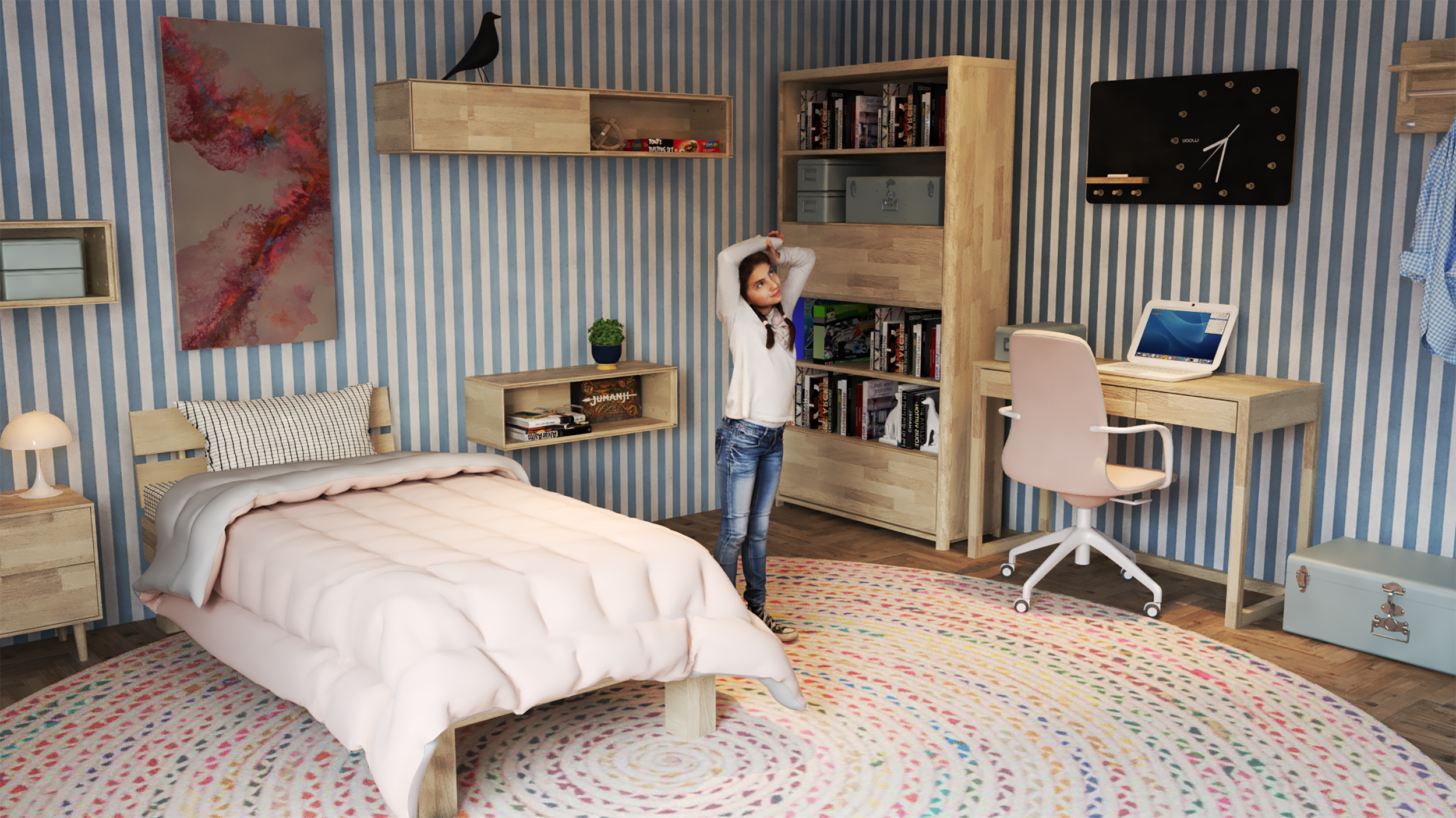 NordicStory Scandinavian nordic style solid oak beds