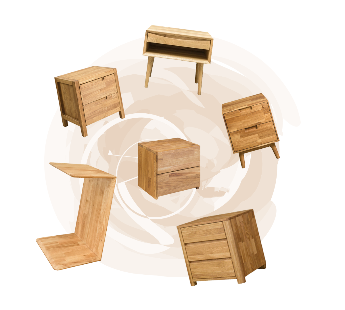 NordicStory, solid wood furniture, oak, nightstand, bedside table, night table, side table