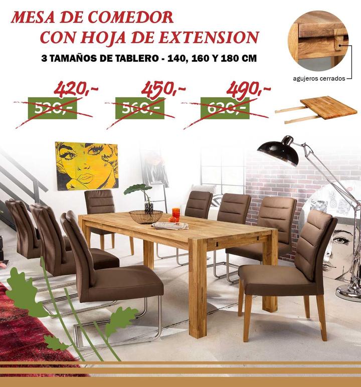 NordicStory Extending dining table in solid oak wood XL
