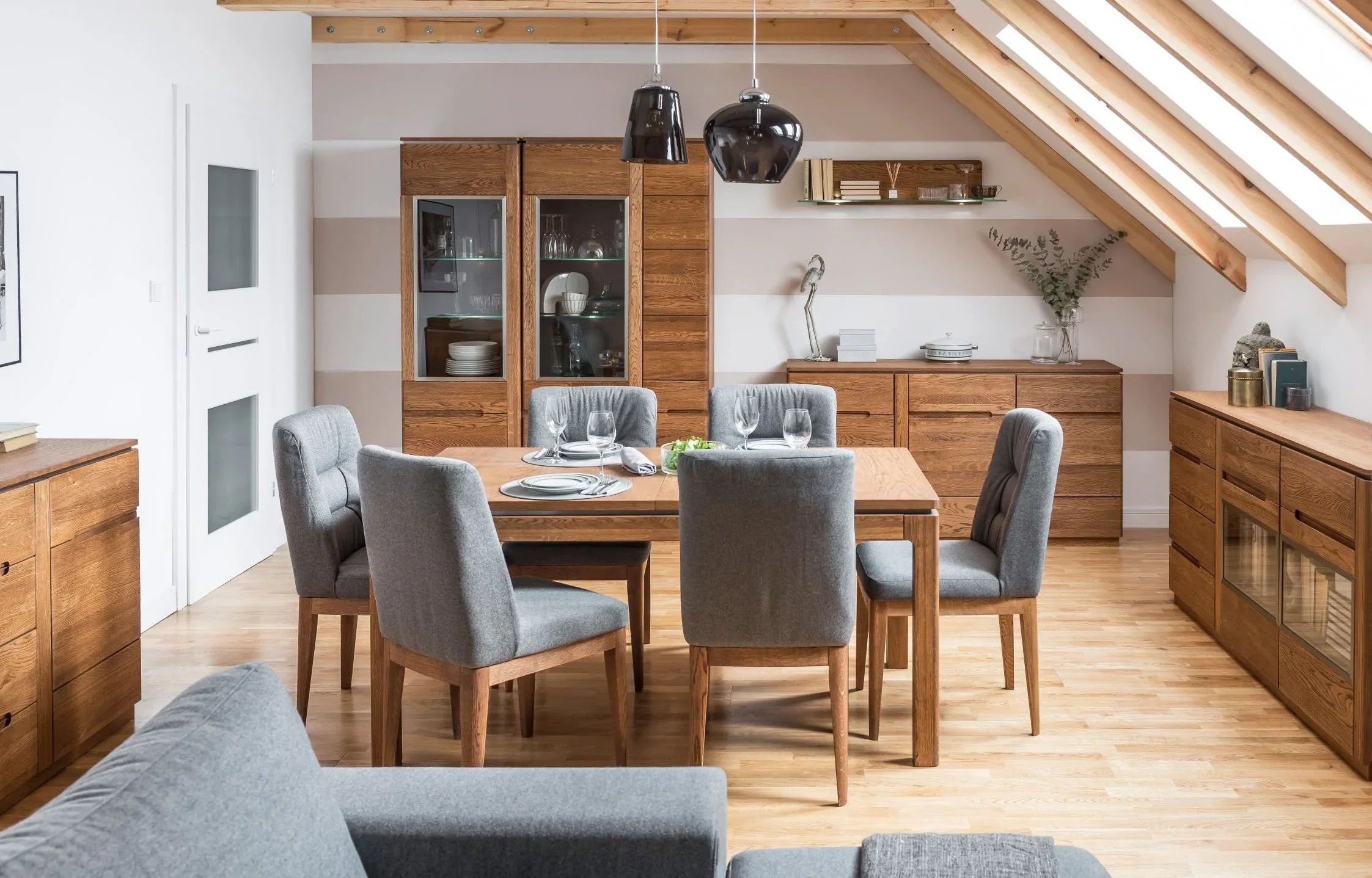NordicStory, LoftStory, solid oak wood, Nordic style, Scandinavian style, dining room furniture, extendable dining table