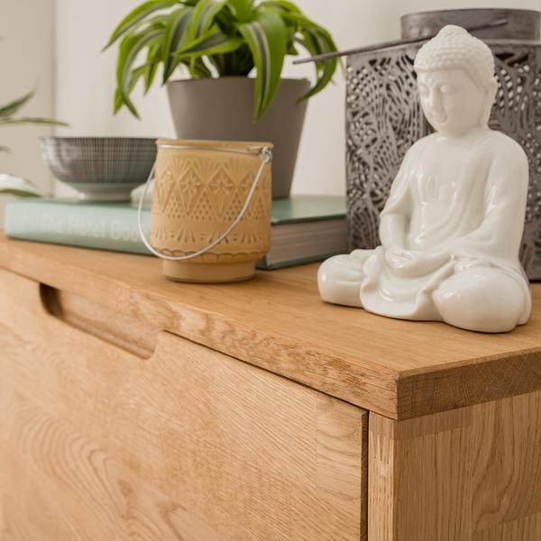 Escandi 3 oak solid wood dresser chest of drawers