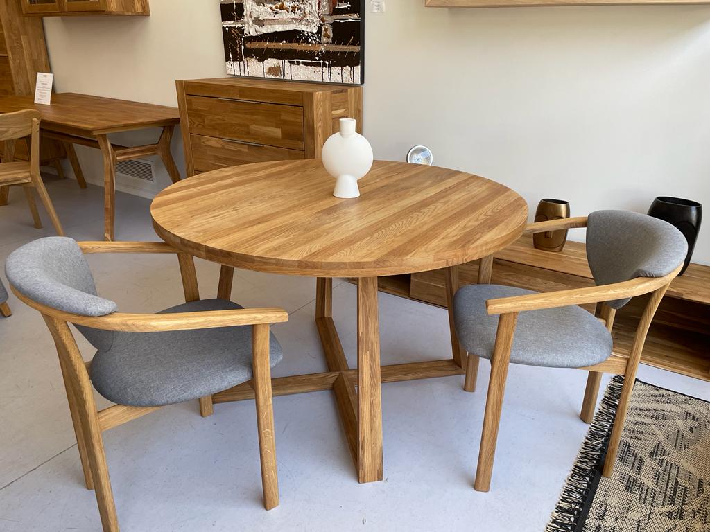 NordicStory Solid wood oak coffee table, rectangular table, round table, oak extending table, oak extending table
