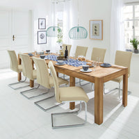 NordicStory extending dining table solid wood oak rustic