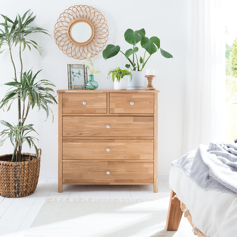 Nordic Oak Solid Wood Chest Of Drawers