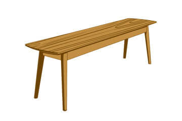 Wooden benches, shoe racks, coat racks, etc.