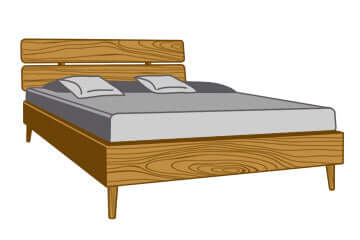 NordicStory, LoftStory, Solid wood oak bed, Headboard, Headboard