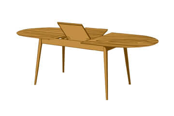 NordicStory, LoftStory, Extending dining table in oak solid wood