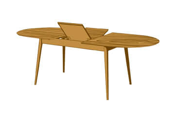 Extending tables in solid oak wood