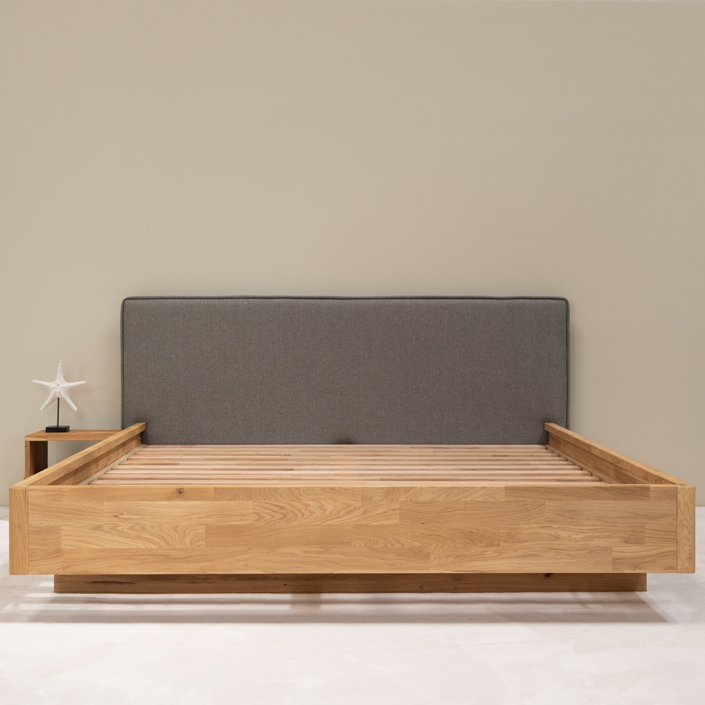 Oak solid wood double bed Pola | NordicStory