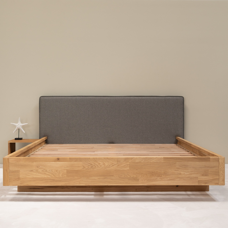 Oak solid wood double bed Pola | NordicStory