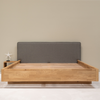 Oak solid wood double bed Pola | NordicStory