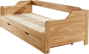 Solid oak trundle bed Frida | NordicStory
